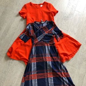 Two pack/bundle bright summer maternity dresses